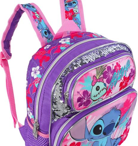 Lilo and Stitch Mini Backpack - Bundle with 12" Mini Stitch Backpack with Sequins Plus Stickers, Water Bottle, More | Stitch Backpack Mini Set in Saudi Arabia
