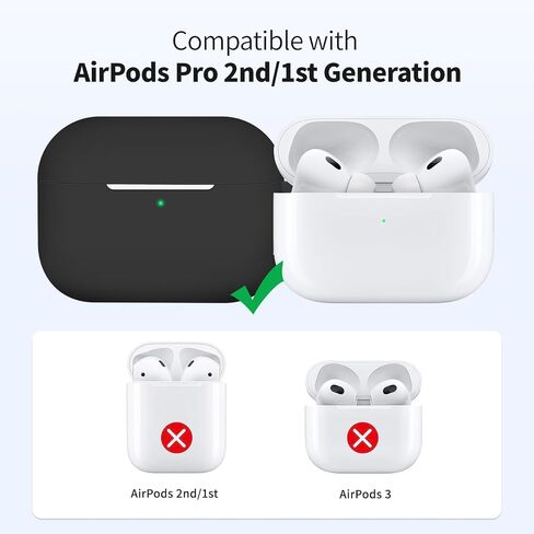 Sangkoo AirPods Case Cover for Aidpod 2/1, Shockproof Protective Skin with Keychain for Apple AirPods 2nd 1st Generation Charging Case (American Flag) in Kuwait