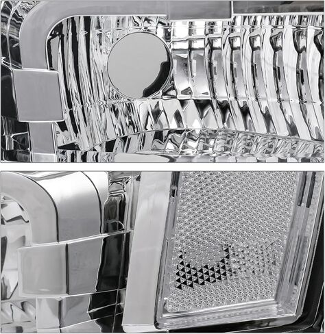 M-AUTO OE Style Chrome Headlights Assembly w/ 4 Pre-assembled 6000K LED Bulbs Compatible with 2007-2014 Chevy Tahoe Suburban 1500, 2007-2013 Avalanche Suburban 2500 in Kuwait