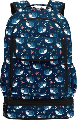 Leaper Cute Alpaca Laptop Backpack Water-resistant Double Deck Insulated Lunch Bag Satchel Black in Saudi Arabia