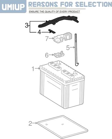 مجموعة تثبيت البطارية 74404-35140 مجموعة مشابك البطارية لتويوتا تاكوما 1995-2004 4 عداء 1996-2002 4404-35140 in Kuwait