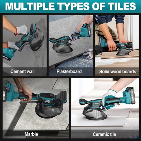 Cordless Tile Vibration Tool, Tile Vibration Leveling Machine for Makitta 18V Battery, 8 Speeds Adjustable Suction Cup with Digital Display, for Tile,Floor,Wall (Batteries not included) in Saudi Arabia