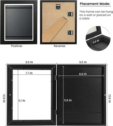 2 Packs Kids Art Frames,Kids Artwork Frames Changeable,Picture Frame for Kids Artwork Front Opening Holds 100 Horizontal &Vertical For Kids Artwork,Paintings,Photos,A4 Hanging Art(8.3*11.7 IN) in Saudi Arabia