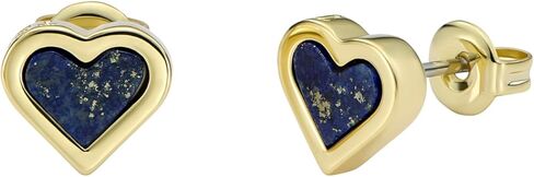 أقراط تيد بيكر لندن مورليا مونوجرام على شكل قلب للنساء (ذهبي/لازورد) in Kuwait