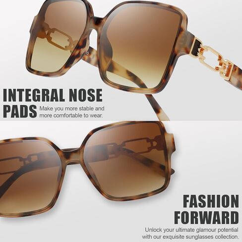 نظارة شمسية نسائية مربعة كبيرة الحجم من ماركة Jackie O Cat Eye Hybrid Butterfly الأنيقة من The Fresh - عبوة رائعة in Kuwait