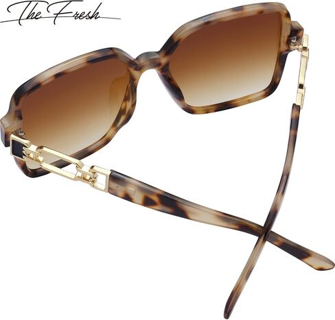 نظارة شمسية نسائية مربعة كبيرة الحجم من ماركة Jackie O Cat Eye Hybrid Butterfly الأنيقة من The Fresh - عبوة رائعة in Kuwait