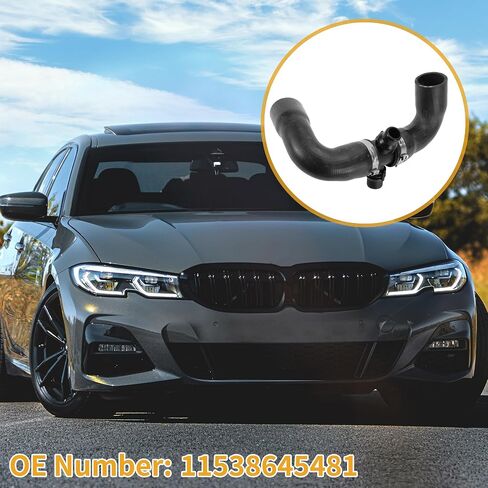 Radiator Hose No.11538645481 Engine Coolant Water Hose Pipe for BMW 328i XDrive 2.0L 2013-2016 Rubber Black Good Sealing in Saudi Arabia