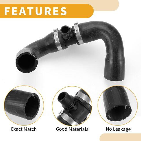 Radiator Hose No.11538645481 Engine Coolant Water Hose Pipe for BMW 328i XDrive 2.0L 2013-2016 Rubber Black Good Sealing in Saudi Arabia