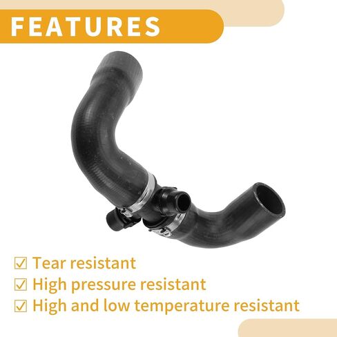 Radiator Hose No.11538645481 Engine Coolant Water Hose Pipe for BMW 328i XDrive 2.0L 2013-2016 Rubber Black Good Sealing in Saudi Arabia