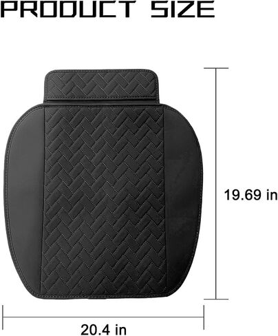 Car Bottom Seat Cover, Breathable Leather Vehicle Front Seat Cushion Protector with Storage Pockets, Comfortable Auto Driver Seat Pad Accessories, Universal for SUV, Sedan, Truck (Beige) in Kuwait