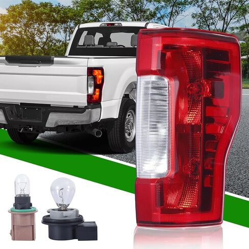 GSPSCN ضوء الذيل الجانبي للركاب متوافق مع 2017-2019 Ford F-250 F250 F-350 F350 مجموعة فرامل الضوء الخلفي الأيمن فائقة التحمل مع المصابيح والحزام يحل محل HC3Z13404D، HC3Z13404F، FO2801256 in Saudi Arabia