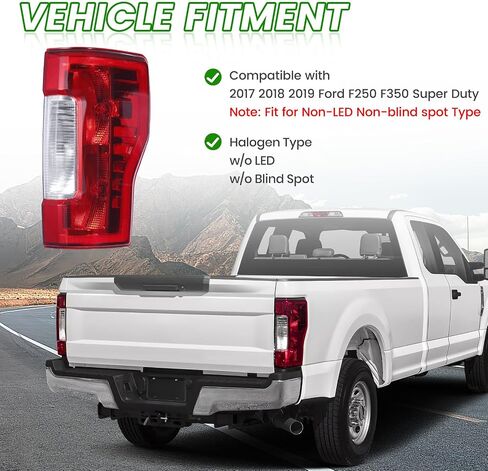 GSPSCN ضوء الذيل الجانبي للركاب متوافق مع 2017-2019 Ford F-250 F250 F-350 F350 مجموعة فرامل الضوء الخلفي الأيمن فائقة التحمل مع المصابيح والحزام يحل محل HC3Z13404D، HC3Z13404F، FO2801256 in Saudi Arabia