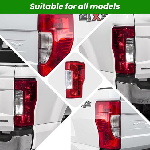 GSPSCN ضوء الذيل الجانبي للركاب متوافق مع 2017-2019 Ford F-250 F250 F-350 F350 مجموعة فرامل الضوء الخلفي الأيمن فائقة التحمل مع المصابيح والحزام يحل محل HC3Z13404D، HC3Z13404F، FO2801256 in Saudi Arabia