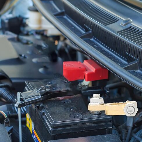 2 Pairs Battery Terminal Connectors,M8 Bolts, Battery Cable Clamps in pure copper with 4 pieces of battery terminal anticorrosion washers, for automotive parts, marine batteries in Kuwait