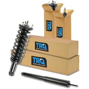 TRQ Front and Rear Complete Strut Assembly & Shock Absorber Kit Complete Strut & Coil Spring Assembly Compatible with 2000-2006 Toyota Tundra
