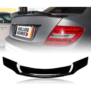 W204 Trunk Spoiler Wing Compatible with 2008-2014 Mercedes C-Class W204 Sedan Spoiler, Carbon Fiber Hydro-Dipping