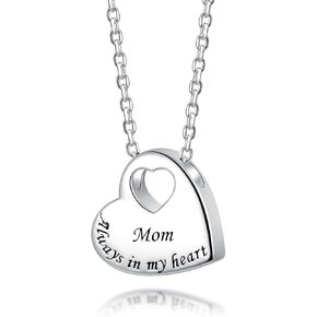 قلادة الجرة من الفضة الإسترليني عيار 925 دائمًا في قلبي قلادة مجوهرات تذكارية لحرق الجثث للرماد in Kuwait