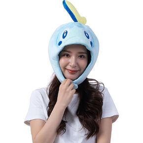 SAZAC Premium Pokemon Sobble Kigurumi Hat - Beanie for Adults, Perfect for Halloween & Cosplay, Cozy & Warm with Strap - Luxurious Anime Cap