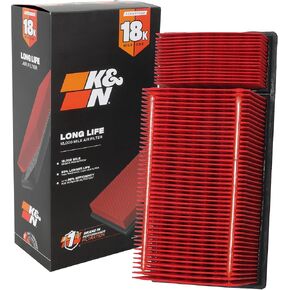K&N Engine Air Filter: Long Life 18,000 Mile Replacement Air Filter: Compatible with 2011-2016 Ford SuperDuty V8 (F250, F350, F450, F550, F650), KNA-5010