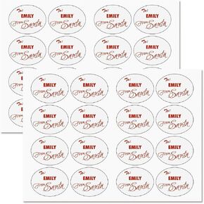 CURRENT Retro Santa Christmas Stickers - 40 Stickers, Two 8-1/2" x 11" Sheets, Holiday Themed, Great for Teachers, Students, Scrapbooking, DIY Arts and Crafts, Gift Wrap