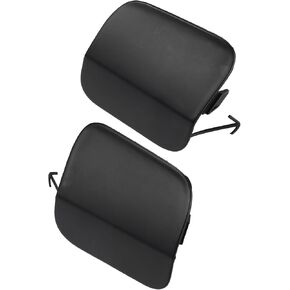 ACROPIX 1 Pair Unpainted Front Left Right Bumper Tow Hook Cover for Toyota Highlander 2020-2023 Front Bumper Tow Hook Eye Cap No.52128-0E933/52127-0E930 Black Car Parts