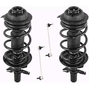 4PC Front Strut Spring with Stabilizer Sway Bar Links Stabilizer Bar Links Kit, Compatible with 2013-2016 Dodge Dart, Replace# 272642 272641 K750691