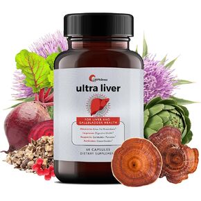 Ultra Liver Supplement for Liver Health and Gallbladder Support - Powered by TMG, NAC Milk Thistle, and More - 60 Capsules