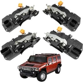 FZJDSD 4PCS Front Door Lock Latch Compatible with Hummer H2 2003 2004 2005 2006 2007 Replace 15816392 15816393 15816390 15816391 Front Rear Left Right Sides Door Lock Actuator Latch