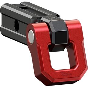 RENO Shackle Hitch Receiver, 2" Receiver Towing Mount with 3/4" D-Ring Shackle Combo kit - Heavy Duty 45,000 lbs Compatible with Trucks Off Road SUV 4x4 Vehicle Towing Recovery (Red)