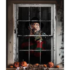 ملحقات الهالوين المرعبة لقلادة النافذة لتزيين الأغطية العالمية الداخلية والخارجية - باللون الأحمر in Kuwait