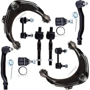 SCITOO 10pcs Front Suspension Kit For Honda for Accord V6 1998-2002 (w/Parts Upper Control Arm and Ball Joint, Lower Ball Joint, Sway Bar Link, Inner Outer Tie Rod End)