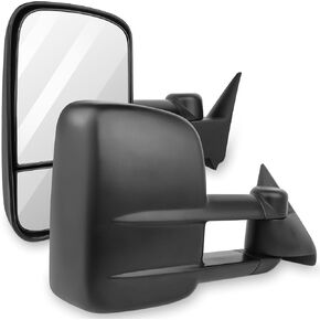 Towing Mirrors Fit for Chevy for GMC C1500/C2500/C3500 K1500/K2500/K3500 1988-1998 Replace Power Adjusted, Turn Signal Light, Width Light w/Black Housing Tow Mirrors