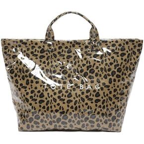 PVC Tote Bags for Women, Womens Letter Print Tote Bag Large,Cheetah Print Bag for Women Large Work Tote Bag
