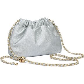 KKXIU Small Crossbody Bags for Women Ruched Vegan Leather Shoulder Purse with Adjustable Strap