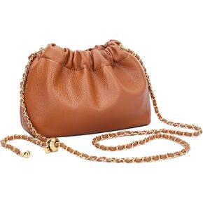 KKXIU Small Crossbody Bags for Women Ruched Vegan Leather Shoulder Purse with Adjustable Strap