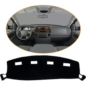 Car Dashboard Cover for Dodge Ram 2002-2008 Dash Mats Shade Protective Pad(Premium Carpet, Black)