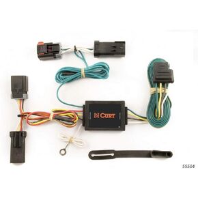 Curt Manufacturing 55504 Vehicle-Side Custom 4-Pin Trailer Wiring Harness,Fits Select Dodge Ram 1500,2500,3500 ,Black