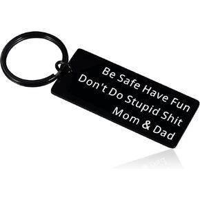 Valentines Day Gifts Basket for Kids Boys Girls Easter Basket Stuffers for Teens Boys Girls Don't Do Stupid Sht Keychain Teens Stocking Stuffers for Teens Kid Christmas Gifts Daughter Son from Mom Dad