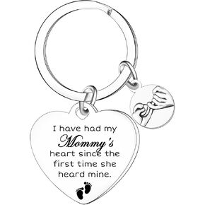 New Mommy Gifts Keychain Mom Keyring Mom to Be Gifts Pregnancy Mom Gifts Announcement Gift Mother Gift Mother’s Day Christmas Birthday Gifts