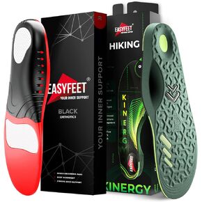 Premium Anti-Fatigue Shoe High Arch Support Insoles - Orthotic Inserts for Plantar Fasciitis Flat Feet Work Boots - Hiking Boot Support Insoles for Men Women - Size S (Men 7-8.5/Women 8-9.5)