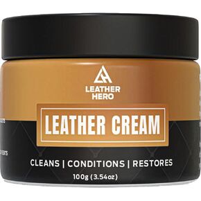 Leather Cleaner and Conditioner for Purses, Shoes, Furniture, Car Interior, and Leather Products - Leather Moisturizer, Wont Darken Leather Couch Cleaner with Protector, Non-Toxic & Safe