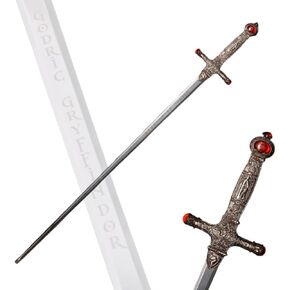 Sword Valley Cosplay Magic Novel Character Sword 80 cm/31.5″ - Blade Carving Rune Symbols - Blade Made of Handmate Stainless Steel - The Sword is Equipped with a Hanging Board