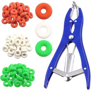 121 Pcs Bander Snap Pliers with 120 Pcs Rubber Rings, Multi Function Filling Pliers, Balloon Expander Tool Snap Pliers