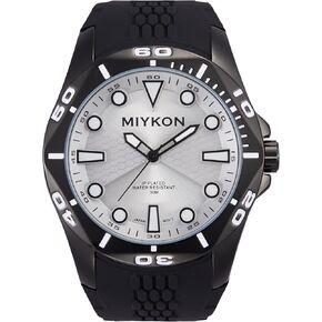Miykon Diver Style Silicone Watches for Men - 48mm Ion Plated Men Watches with Scratch Resistant Glass - 100ft Water Resistant Men's Wrist Watches with Easy to Read Dial & Luminous Hands in Kuwait
