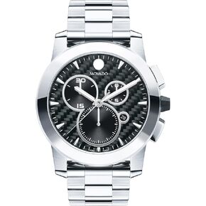 Movado Vizio Men's Sport Watch - Swiss Quartz Chronograph Movement, Stainless Steel Link Bracelet - 5 ATM Water Resistance - Luxury Fashion Timepiece for Him - 44.5mm