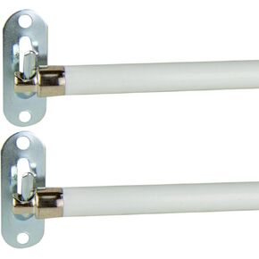 Rod Desyne Round Sash Rod, 48-84 inch (Set of 2), White