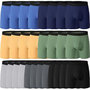 28 Pack Mens Boxer Briefs Cotton Underwear Colorful Soft Breathable Underwear Bulk for Men Size L Multi