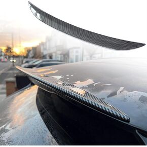 BestEvMod Compatible with Mach-E Roof Spoiler Exterior Accessories, Rear Window roof Spoiler Sunroof Wind Deflector Compatible with 2021-2023 Mustang Mach E Accessories(Carbon Fiber) 2