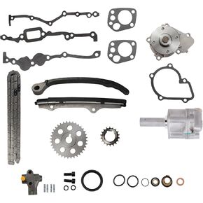 Torchbeam Engine Timing Chain Kit Compatible with Pickup 1995-1997, D21 1990-1994, 240SX 1989-1990 Timing Chain Set OE# 94163S, OP607, AW9206