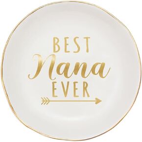 COLLECTIVE HOME - Ceramic Jewelry Tray, Gift for Mimi Nana Grandma, Decorative Jewelry Dish for Rings Earrings Necklaces Bracelet Watch Keys (BEST gigi EVER) in Kuwait